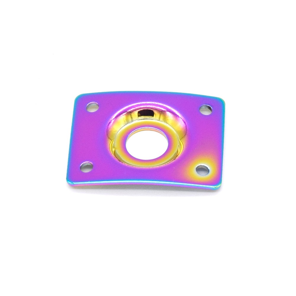 KD By AxLabs Rectangular Jack Plate - Curved Plate, Recessed Hole - Burnt Chrome