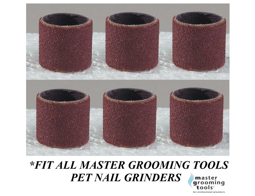 24 MEDIUM SANDING BANDS GRINDING For MASTER GROOMING TOOLS Nail Grinders Sleeve