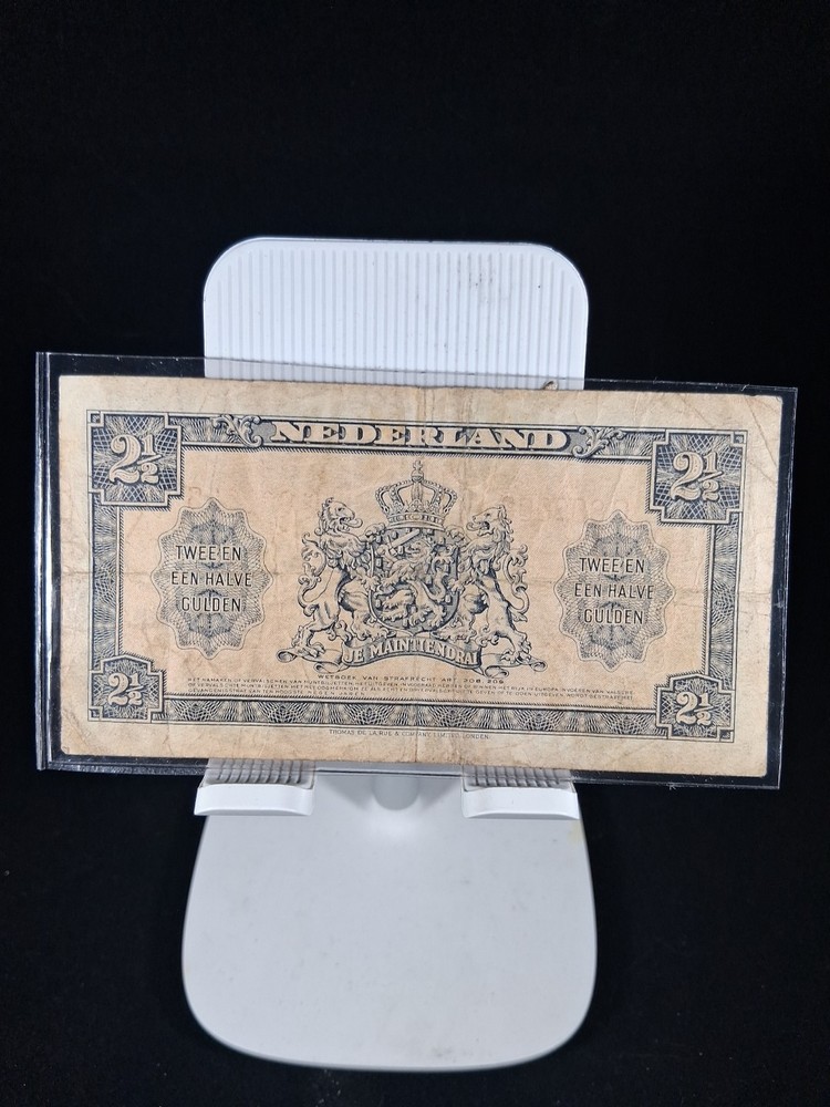 1945 NETHERLAND 2 1/2 GULDEN BANKNOTE