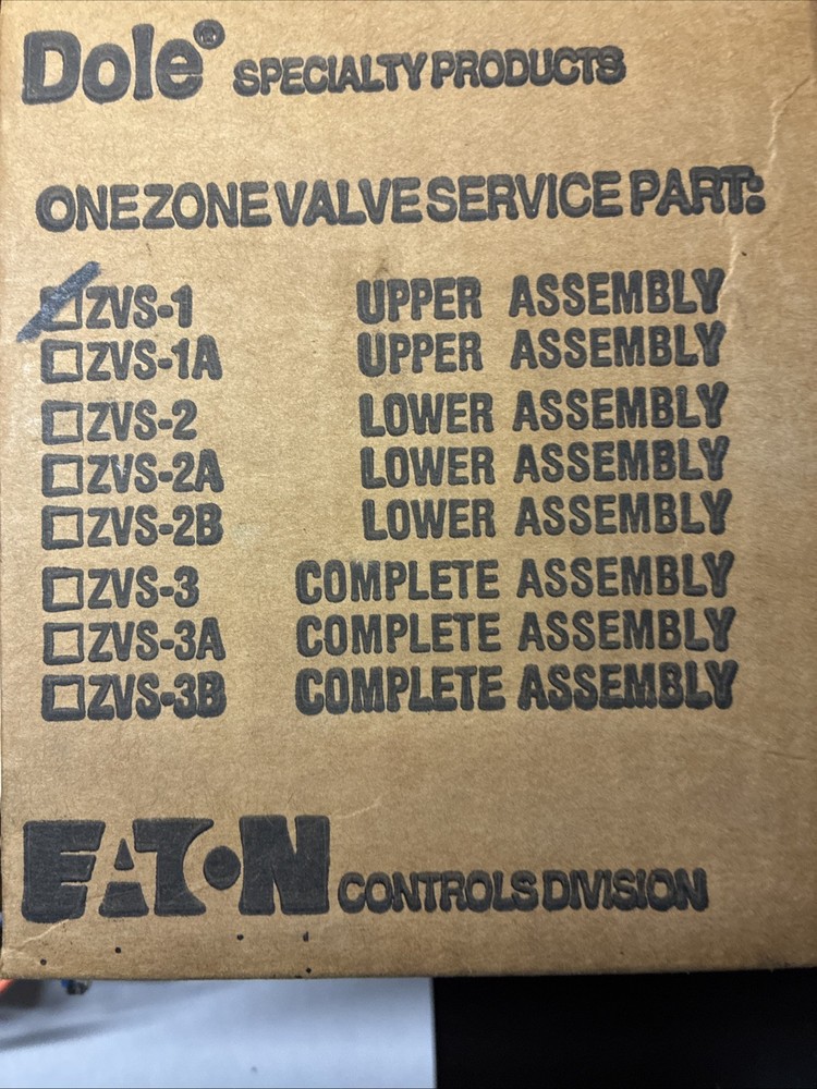 Dole ZVS-1 Upper Assembly Zone Valve