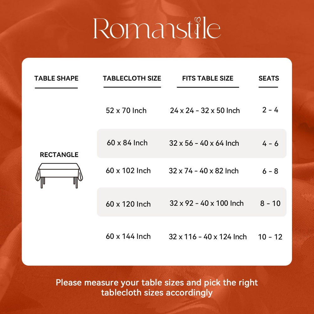 Romanstile Fall Jacquard 52 x 70 (Rectangular), Maple - Burnt Orange