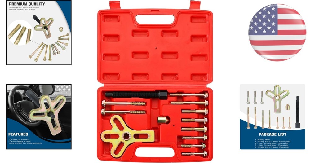 Precision Engineered 13PC Harmonic Balancer and Crankshaft Removal Tool