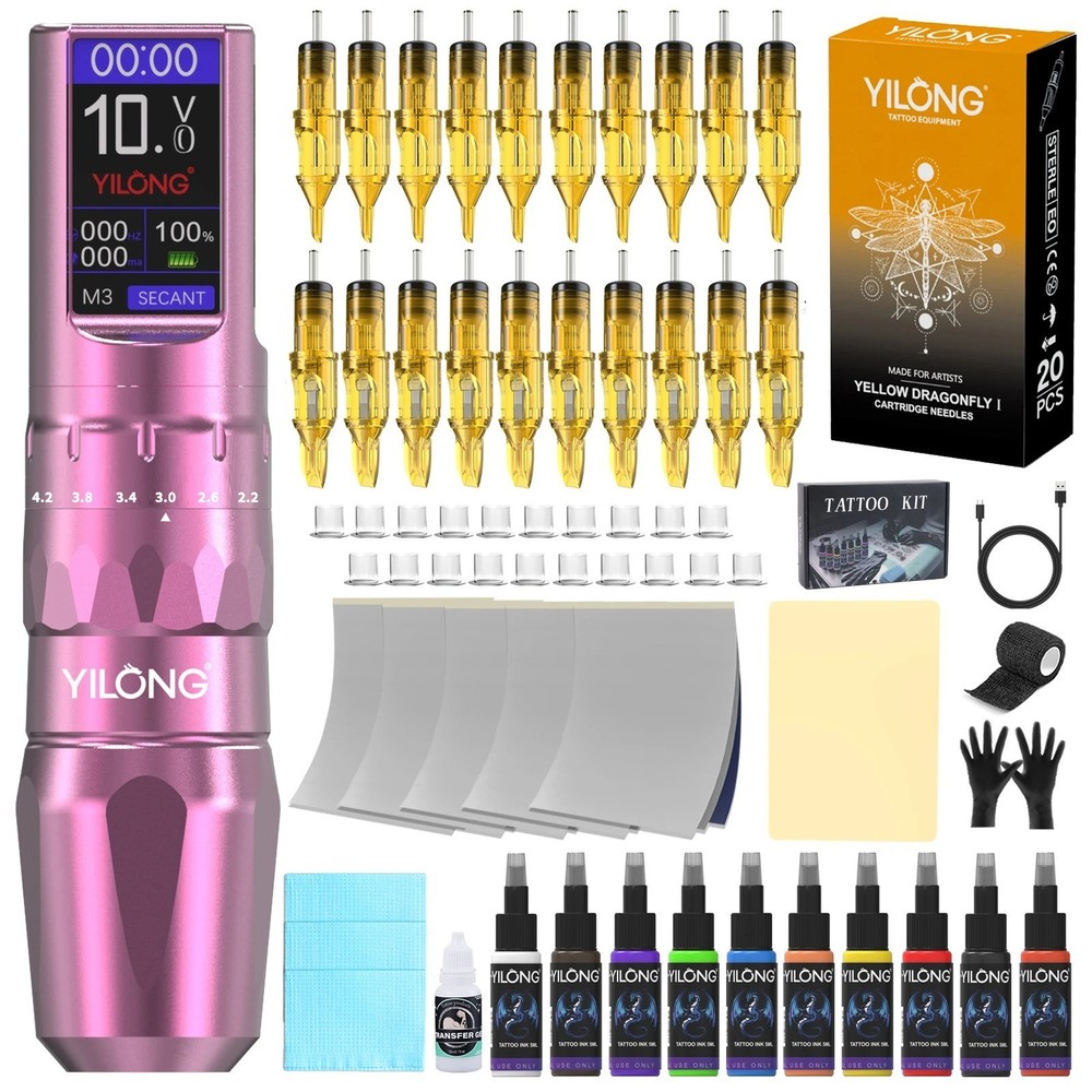 Tattoo Pen Needles Kits for Permanent Makeup Tattoo Machine Power Supply Machine