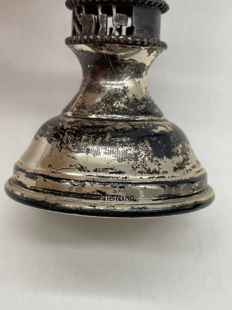 Vintage 5” Tall Sterling Goblet Kiddush Cup Crown Decorated
