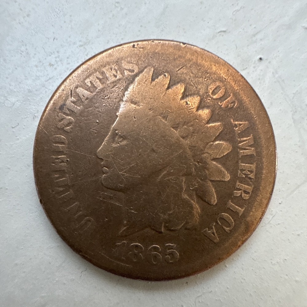 1865 Indian Head Cent Penny Coin