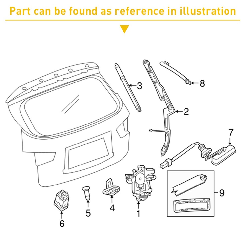 FOR 10-17 SUBARU FORESTER LEGACY OUTBACK TAILGATE BUTTON HATCH-RELEASE SWITCH EA