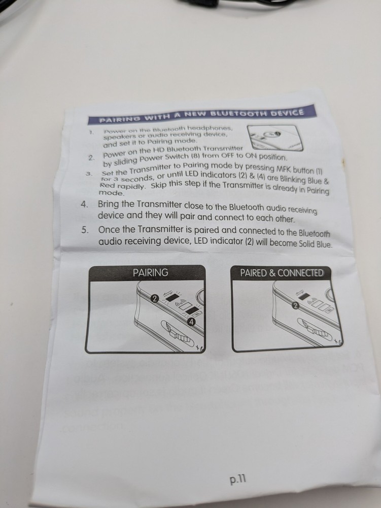 Homespot HD Bluetooth Audio Transmitter - Model - BTADP-128-D OPEN BOX