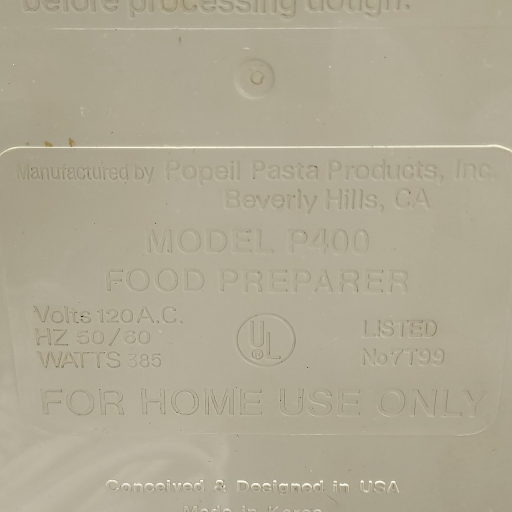 Ronco Popeil P400 Automatic Pasta Maker Machine Video
