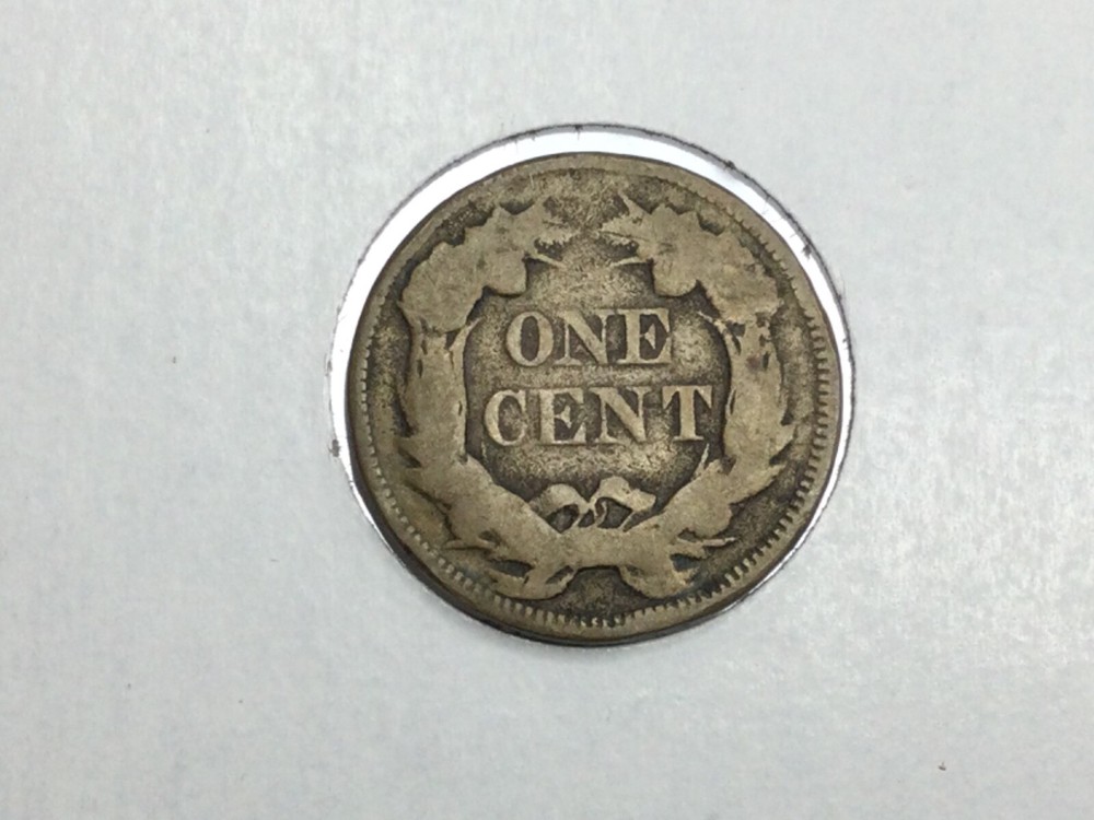 1857 Flying Eagle Cent with 50¢ die clash snow-9