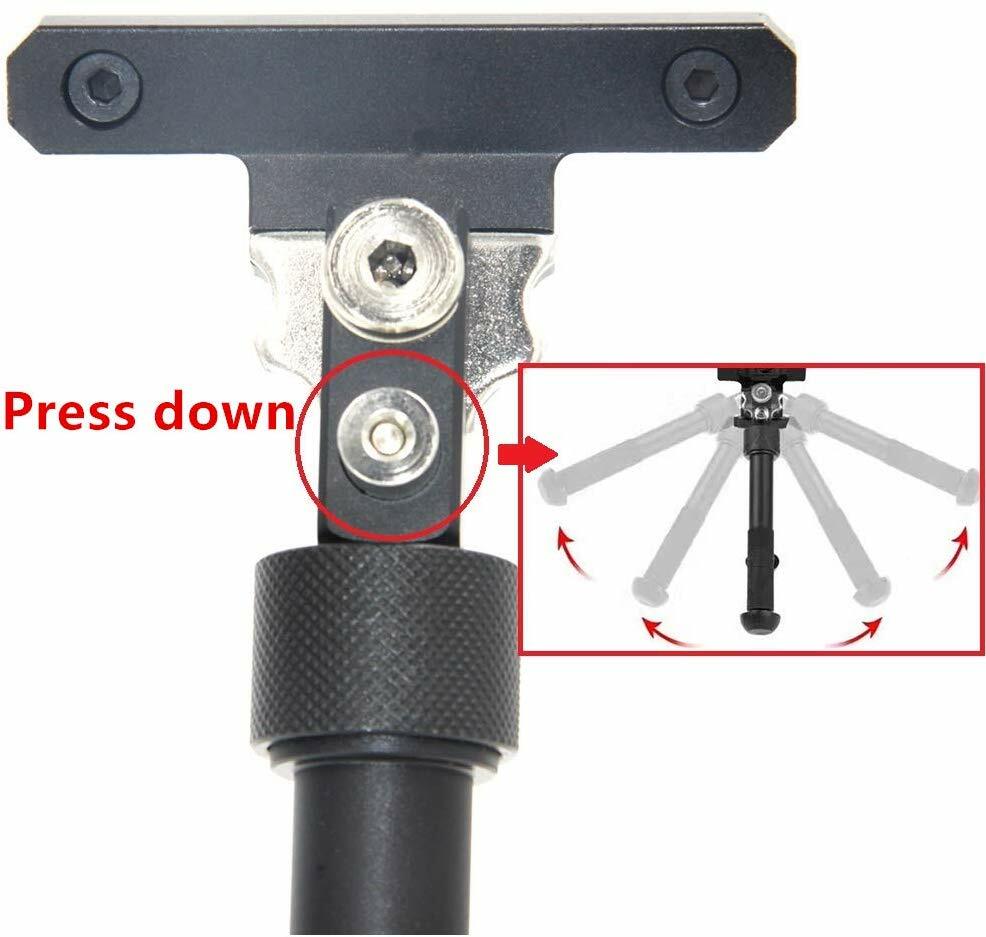 Hunting V8 Bipod Side Mount 6.5'' - 9'' Adjustable Folding Legs For Rail