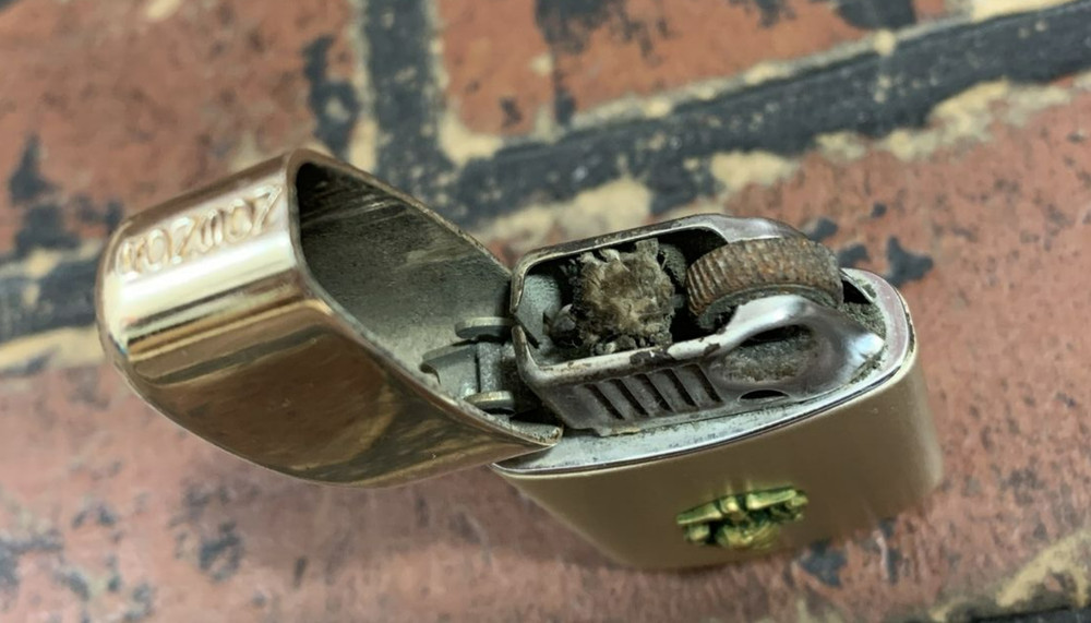 Ronson Typhoon lighter US Marines Vintage