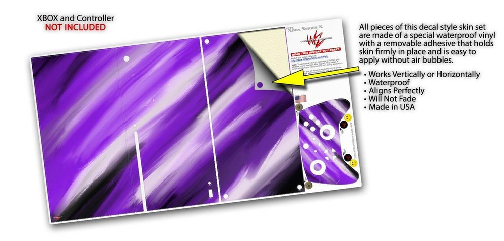 Skins XBOX Series X Console Controller Paint Blend Purple