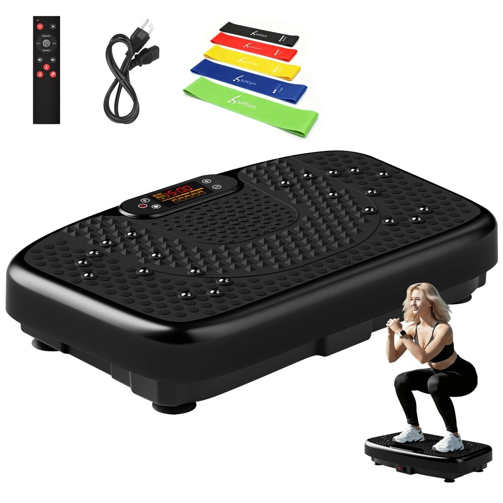 Vibration Plate Exercise Machine for Lymphatic Drainage, 450 Lbs Capacity