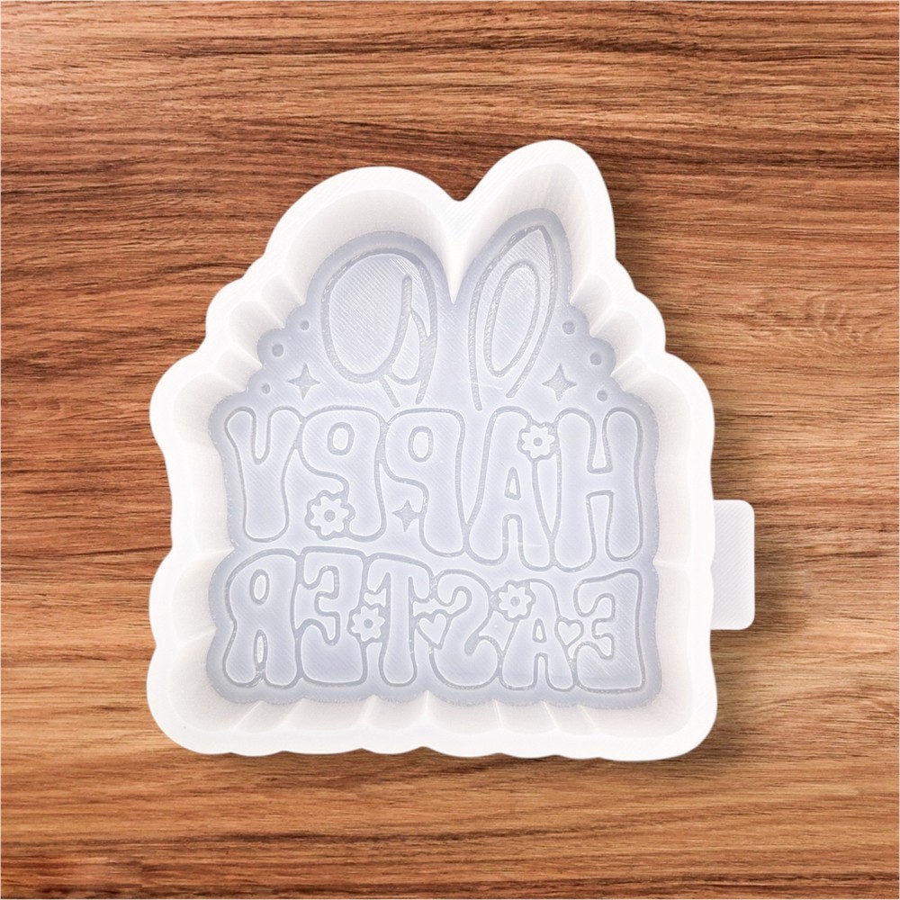 Happy Easter w/Ears Silicone Mold!
