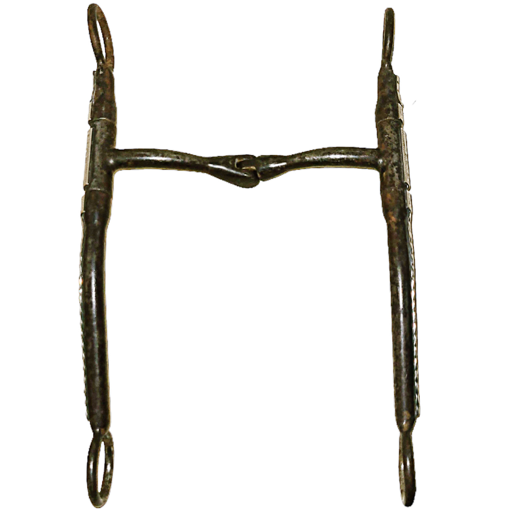 Ray Maheu Mahue Engraved Sterling Silver Dotted Dot Hinged Mouth Snaffle Bit