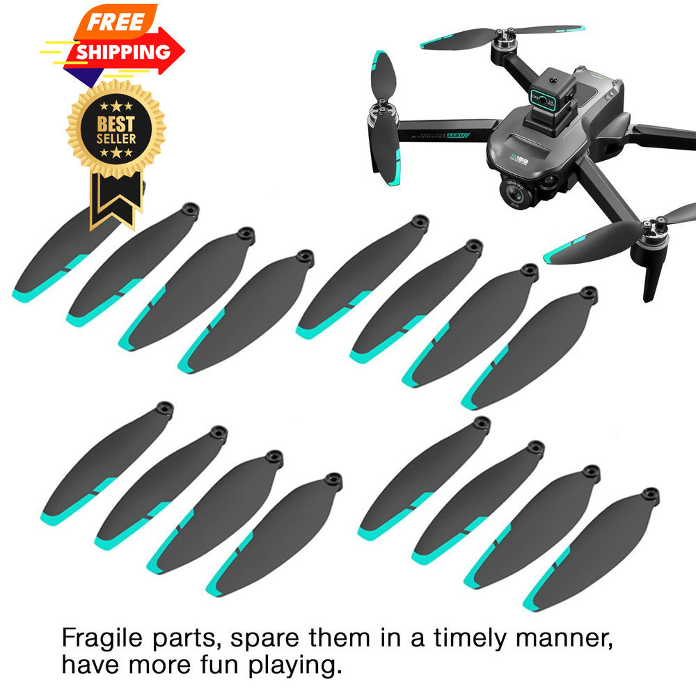 16PCS Foldable Drone Propellers Replace Parts for S159/HK99 BlackS159, Green