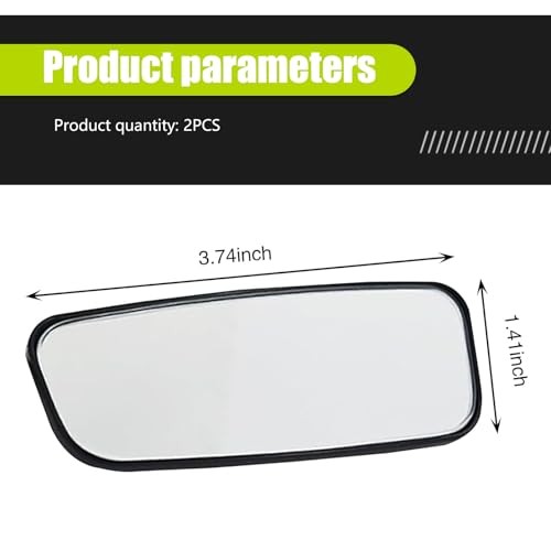 Icyfond 2PCS Blind Spot Mirrors, Rectangular Shaped HD Glass Convex Rear Square