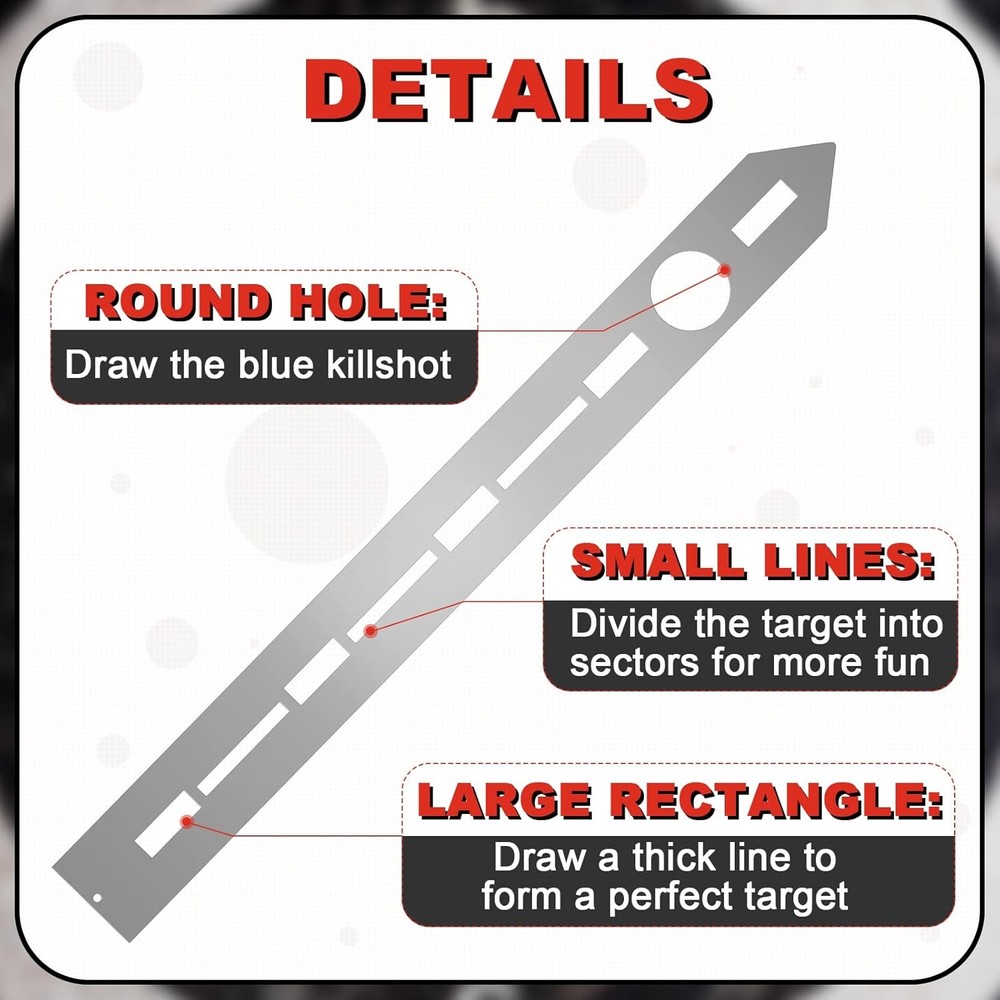 Axe Throwing Target Template Stainless Steel Stencil black