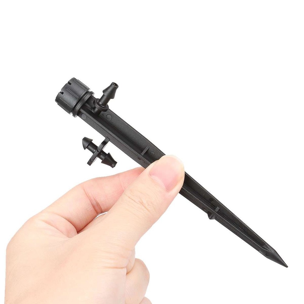 100pcs 360° Adjustable Water Flow Irrigation Drippers Stake Emitter Drip System