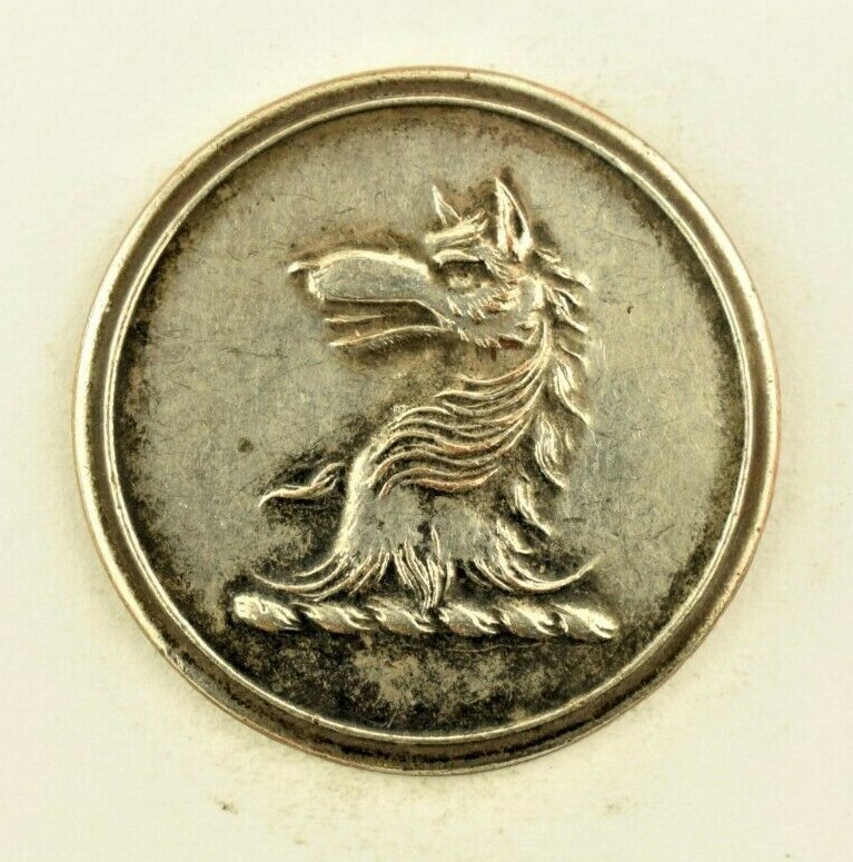 1810s-60s Livery Wolf Uniform Button Original F4AT