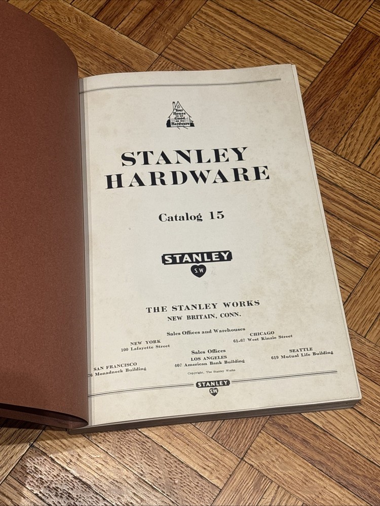 Vintage STANLEY WORKS Hardware Catalog No. 15