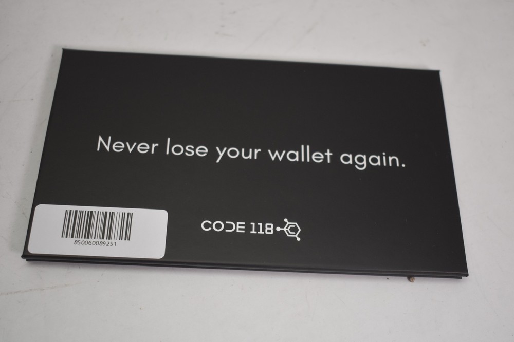 Code 118 Wallet Tracker Card Slim Wallet Black Card Insert for Apple