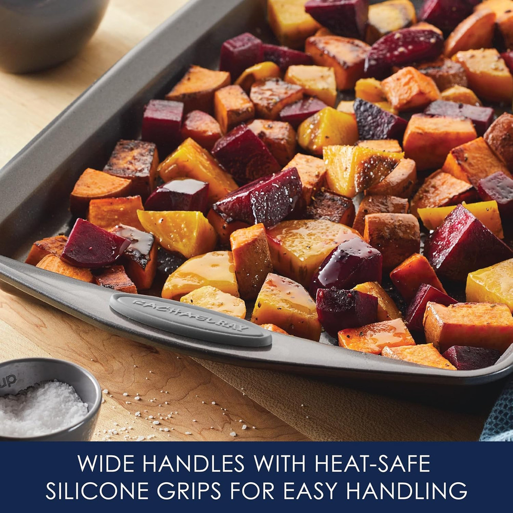 Nonstick Bakeware Set with Grips, Nonstick Cookie Sheets / Baking Sheets - 3 Pie