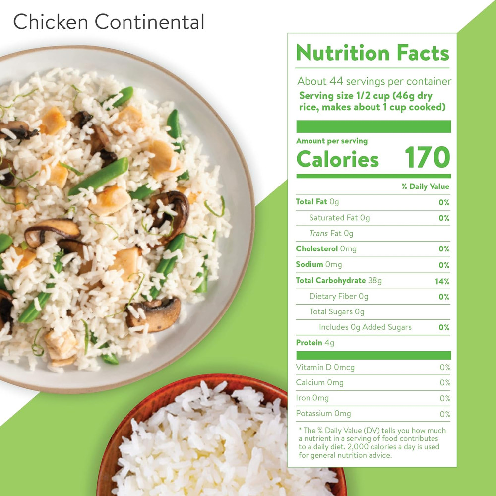 White Rice, Instant White Rice for Quick Dinner Meals, 72-Ounce Box
