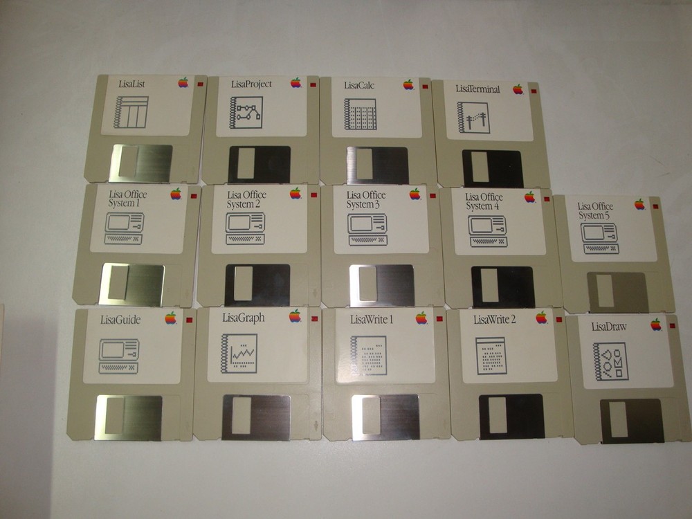 APPLE LISA 7/7 COMPLETE OFFICE SYSTEM MANUALS SOFTWARE SET WITH DISCS