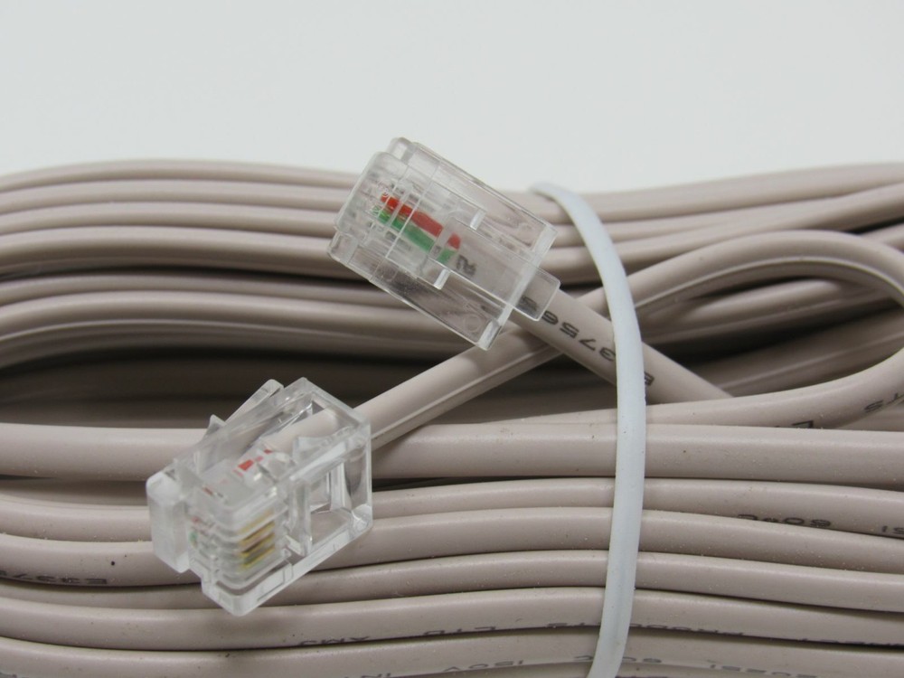 Standard Phone Cord Cable RJ-11 25 ft