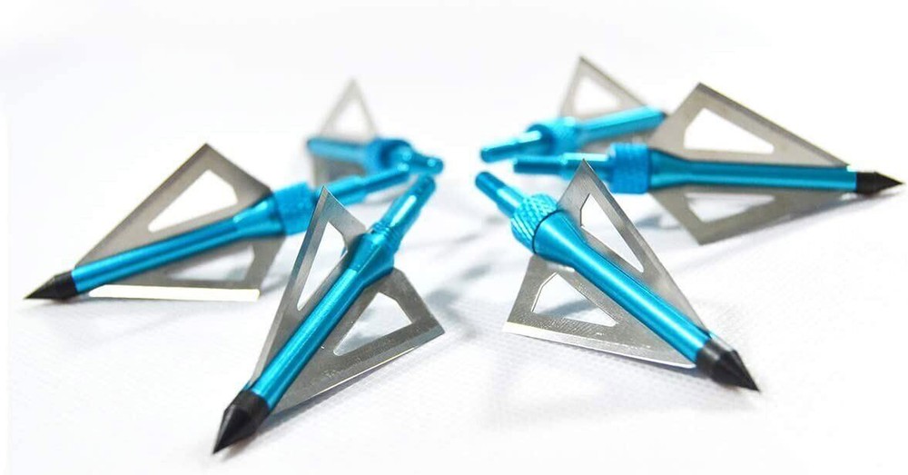 12pcs 3 Fixed Blade Hunting Broadheads 125Grain Compound Crossbow Tips With Case