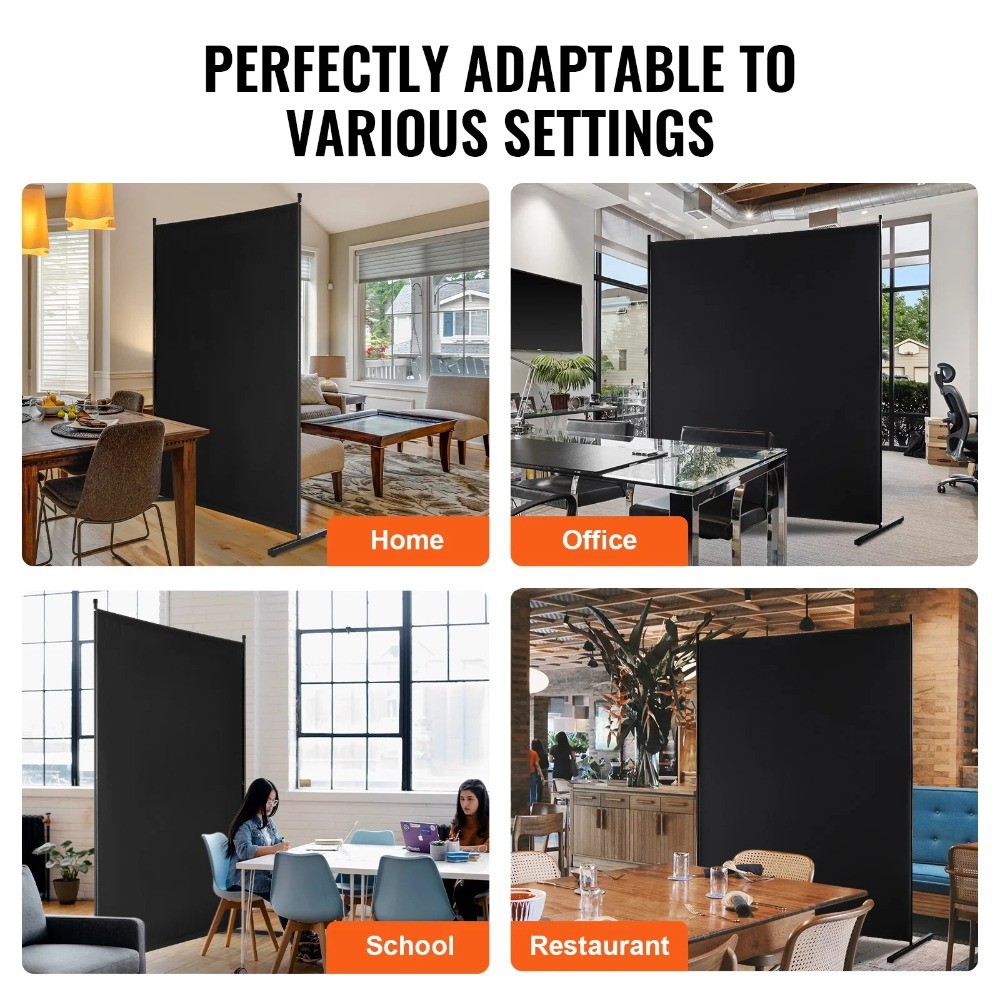 One-Panel Privacy Barrier,6FTIndoor Privacy Shield,Segregation Screen for Spaces