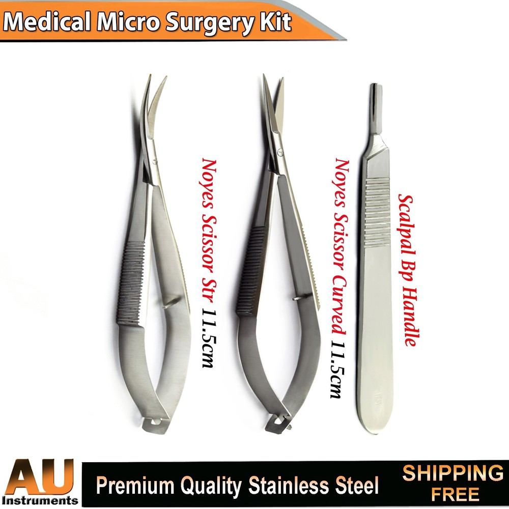 Micro Noyes Scissor Eye Surgery Surgical Stitching Hospital Operating Instrument