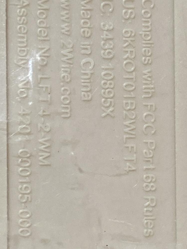 2WIRE DSL FILTER MODEL LFT 4-2-WM