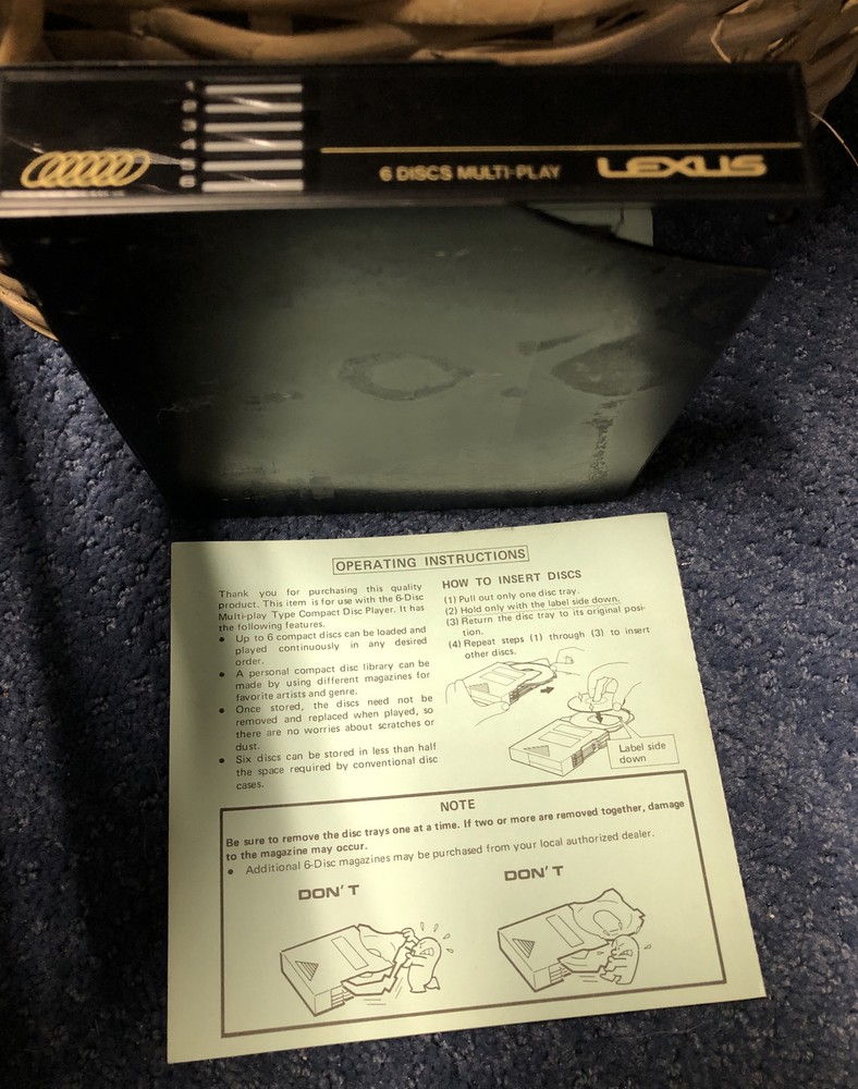 LEXUS CD MAGAZINE SIX COMPACT DISC PRW-1118