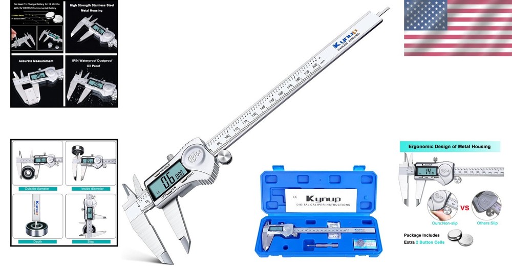 Large LCD Screen Digital Caliper, Inch Metric Switch