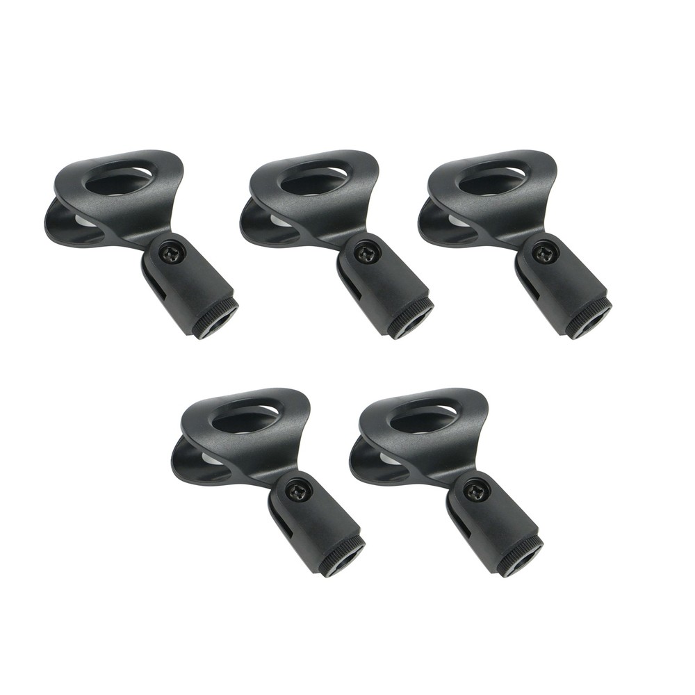 5* 180° Universal Microphone Clips Clamp Holder For Wired / Wireless Mic Stand