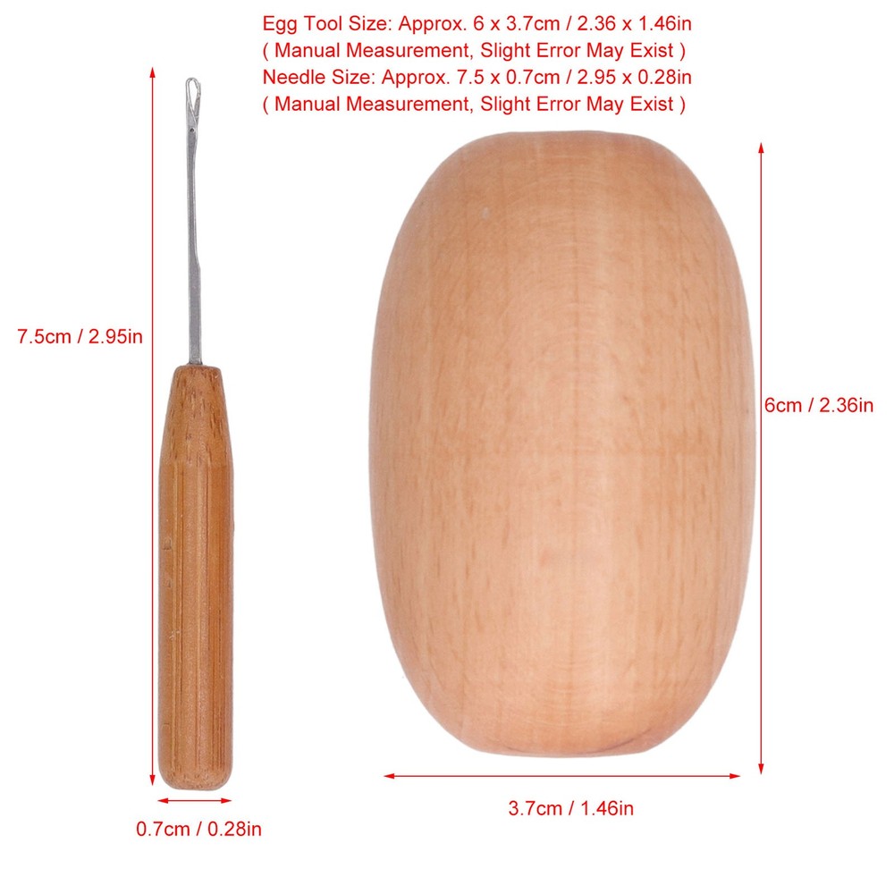 Darning Egg Sturdy Wood For Clothing Darning New↑