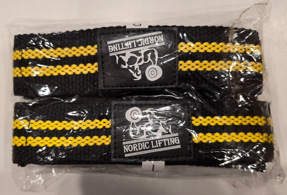 Nordic Lifting Wrist Wraps / Lifting Straps - Black & Yellow