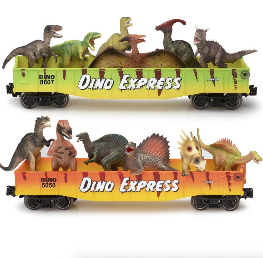 O Gauge Dinosaur Express Train Set with Wireless Remote Contol Lights & Sounds