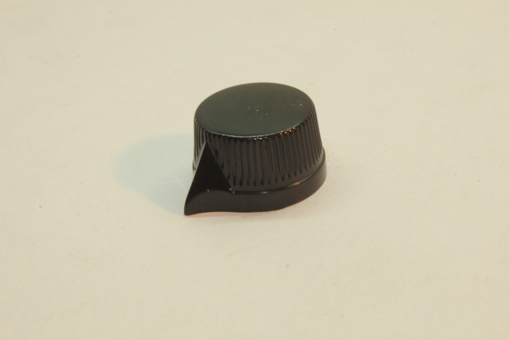 NOS Black Plastic Selector Control Knob .125" Shaft Daka Ware