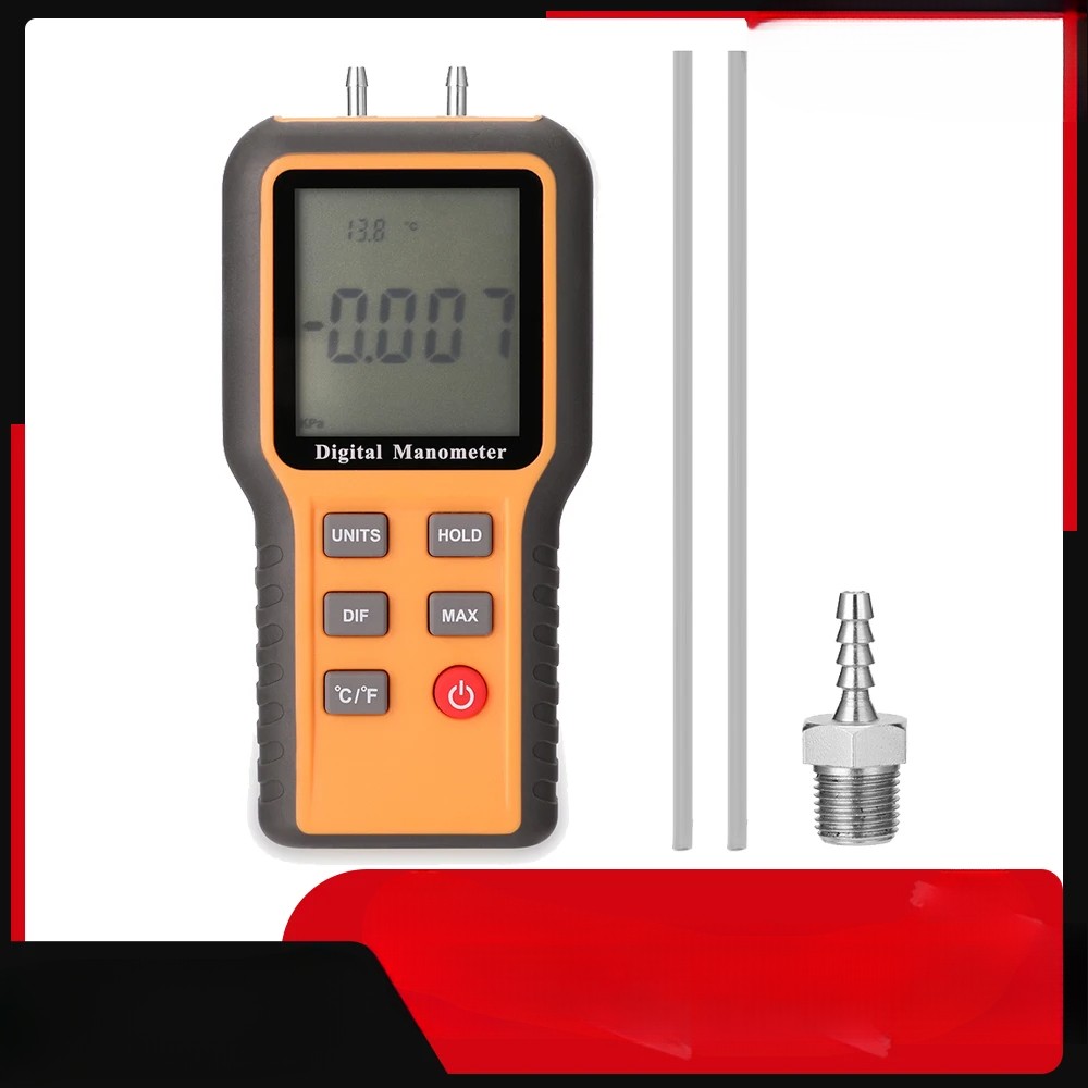 Digital Manometers ℃ ℉ Switchable 12 Pressure Units LCD Display Adjustable Tools