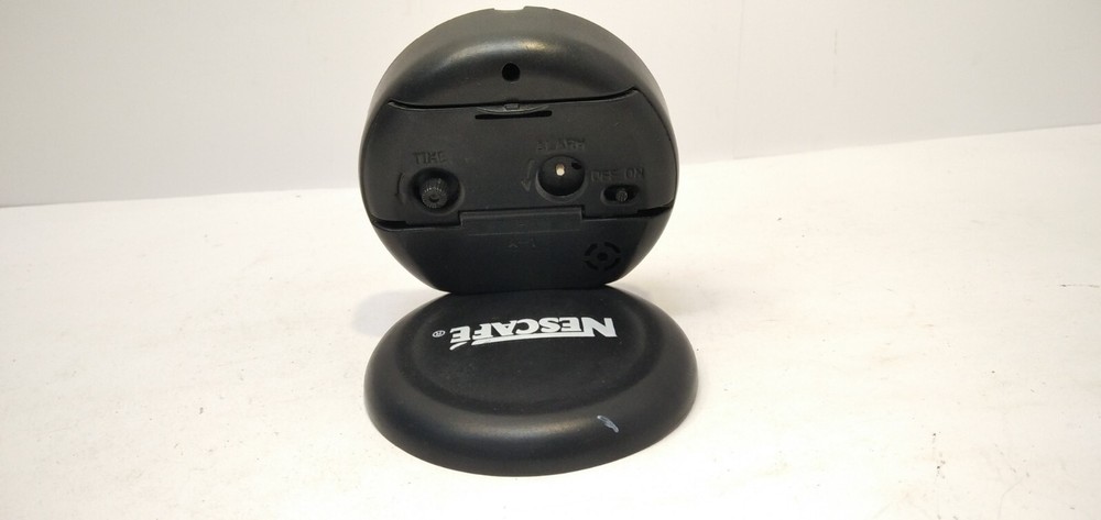 Original Desktop clock with alarm clock on NESCAFE battery, plastic folding