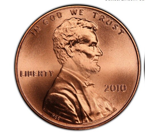 *FIVE COINS*  2010 BU Lincoln Shield Cent. *FIVE COINS*  BU condition.