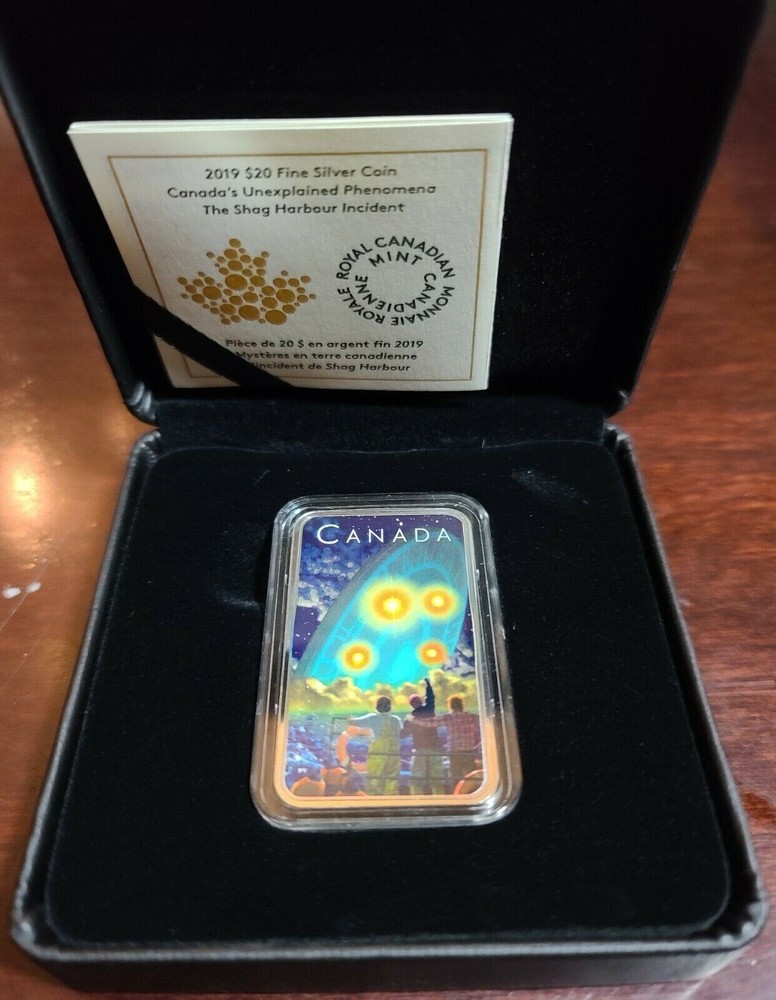 2019 Canada Shag Harbour UFO Incident $20 Unexplained Phenomena Silver GITD Coin