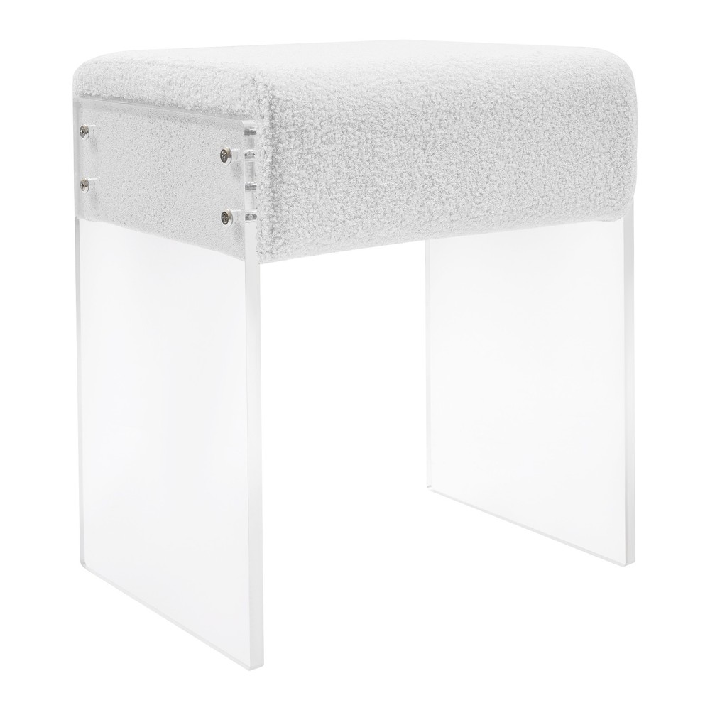 Makeup Stool Modern Minimalist Multi-functional Vanity Acrylic Chair w/ Cushion