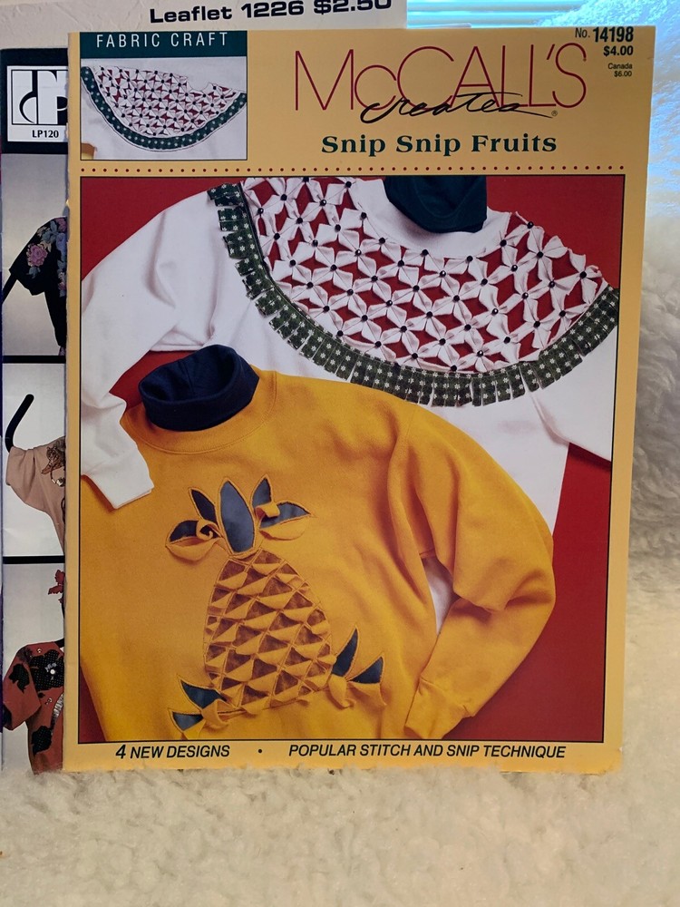 7 Wearable Art Pattern Instruction Booklets - Sweatshirt designs - paint, snip +