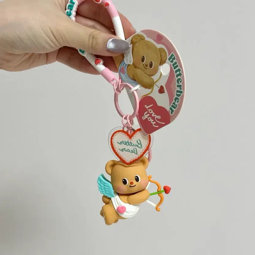 Butter Bear Cupid Keyring