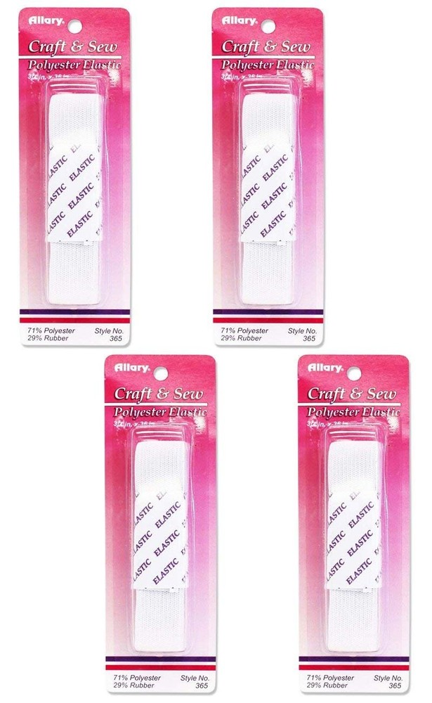 Allary 365 - 3/4" x 36" Polyester Elastic - Multipacks
