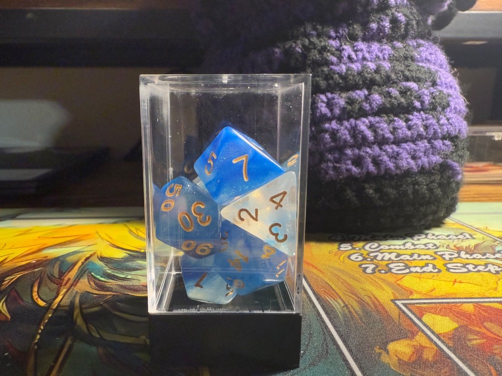 7 Piece Polyhedral Dice Set For Tabletop Gaming. (NEW), Includes Case!!! (D02)